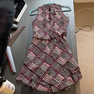 White House black market purple knee-length dress